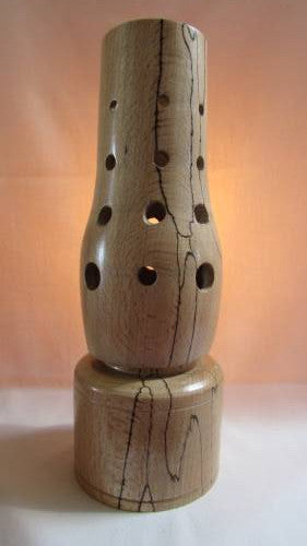 Spotted Beech Irish Candle Lamp