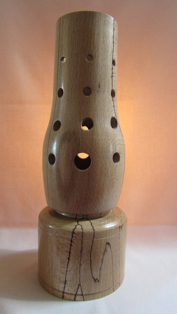 Spotted Beech Irish Candle Lamp