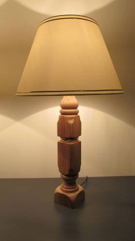 Gold Banded English Oak Lamp
