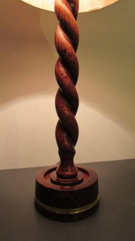 Twisted Mahogany Cottage Lamp